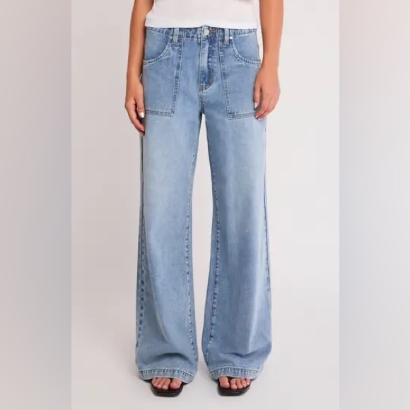 PTCL Classic Blue Wide-Leg Women Jeans - Picture 1 of 6